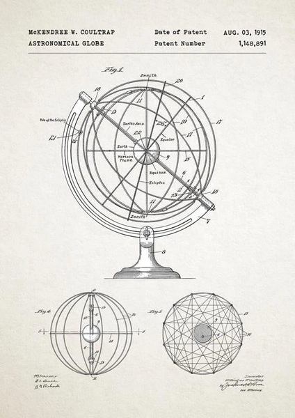Globus astronomiczny PLAKAT